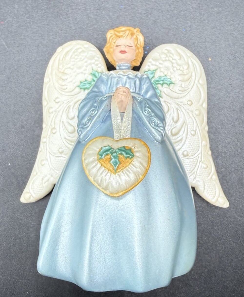 1998 Hallmark Keepsake Victorian Angel Mini Tree Topper Ornament No Box -LO22
